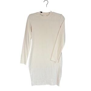 Moyabo Women’s Long Sleeve Midi Dress, Cream, Size M, NWT